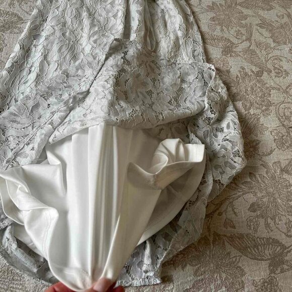 Tommy Hilfiger Lace Overlay Floral Dress in White  Size 4 - Picture 7 of 11